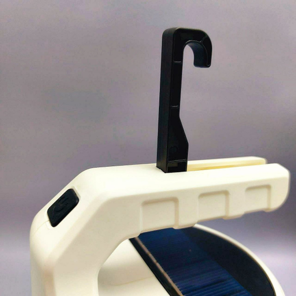 Кемпинговый ручной фонарь-лампа Outdoor camping light SL-008 (USB, солнечная батарея, 6 режимов работы, функция powerbank)